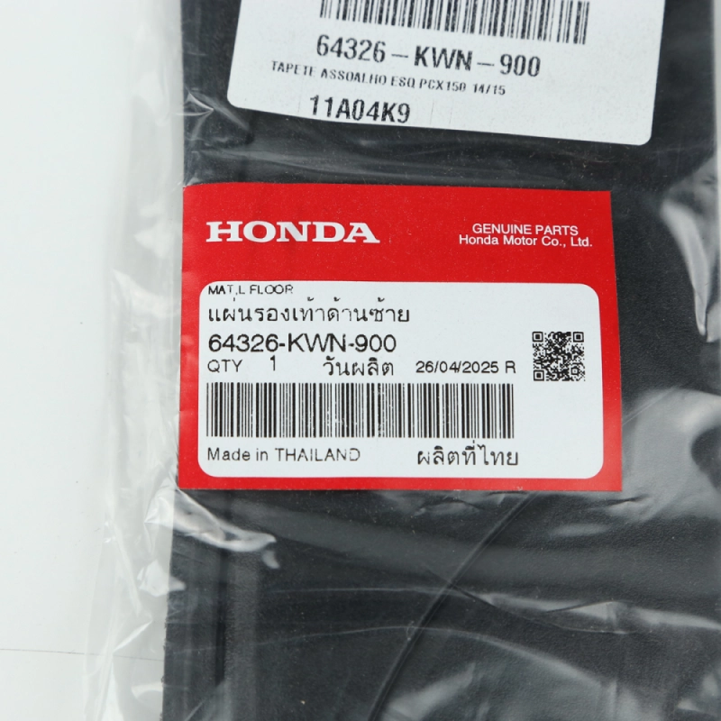 Tapete Assoalho Esquerdo Pcx 150 2014 2015 Original Honda | Moto