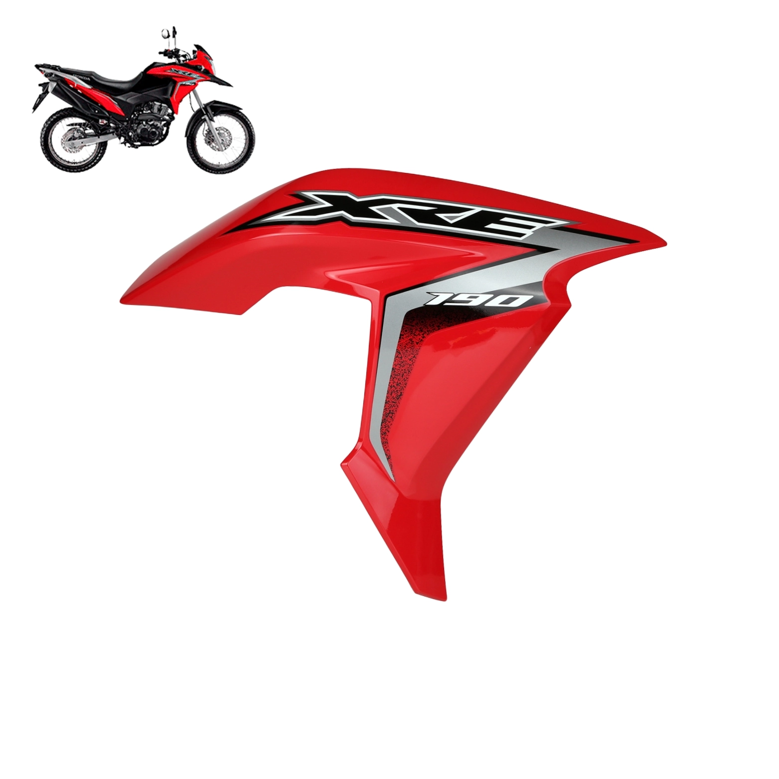 Carenagem Direita Tanque Xre 190 2018 Vermelho Original Honda Carenagem Direita Tanque Xre 190 2018 Vermelho Original Honda