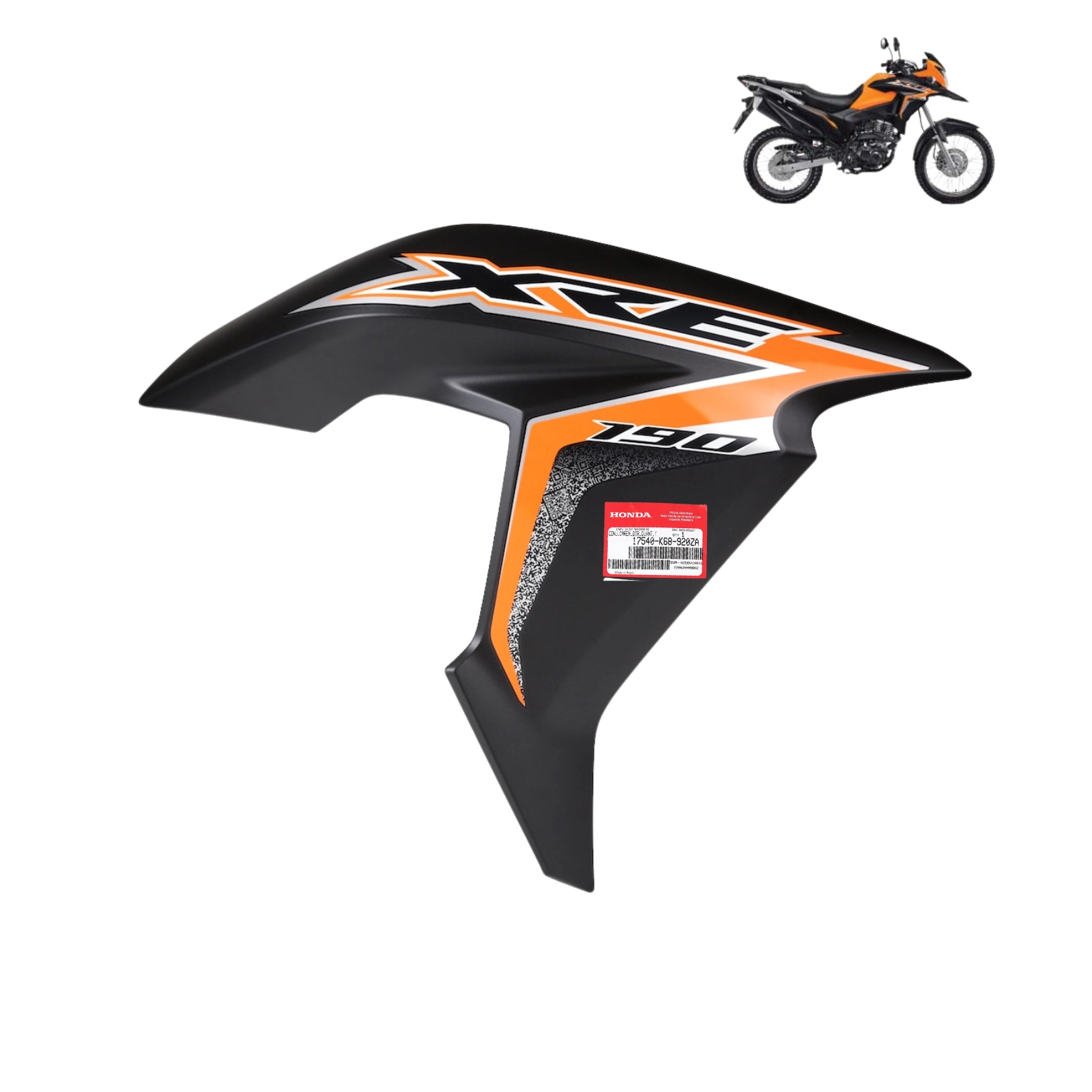 Carenagem Direita Tanque Xre 190 2019 Laranja Original Honda Carenagem Direita Tanque Xre 190 2019 Laranja Original Honda