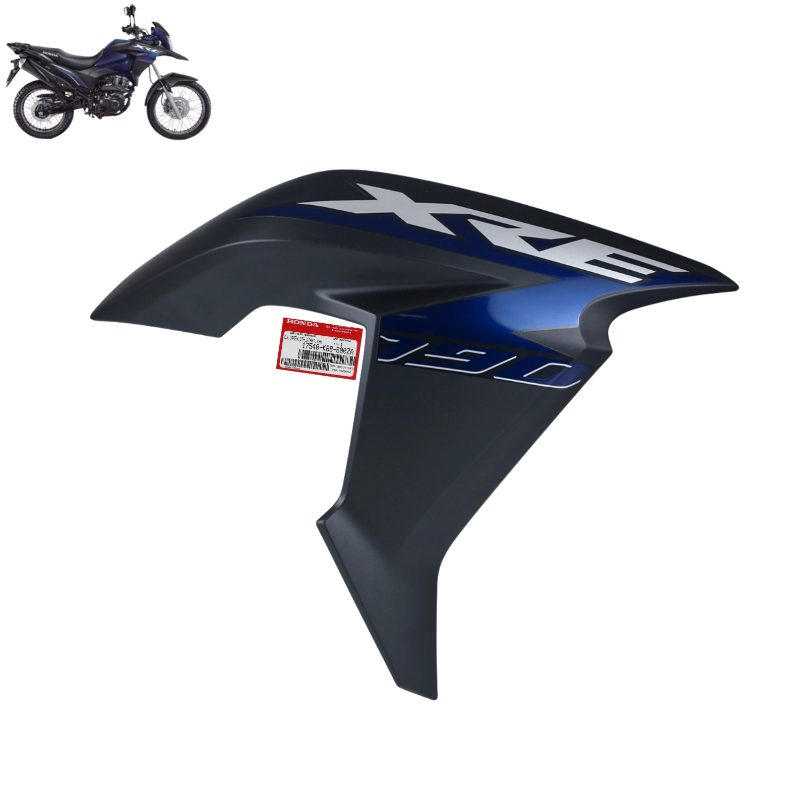 Carenagem Direita Tanque Xre 190 2020 2021 Azul Original Honda Carenagem Direita Tanque Xre 190 2020 2021 Azul Original Honda
