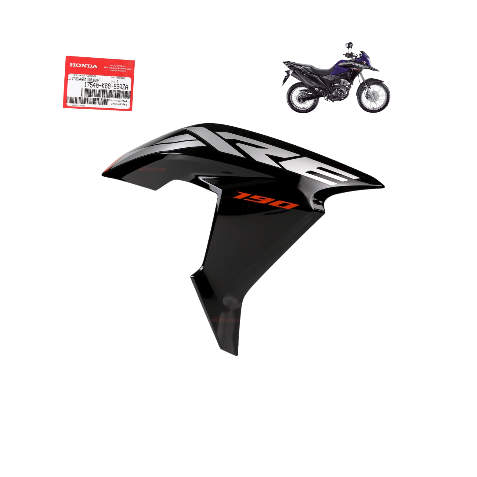 Carenagem Direita Tanque Xre 190 2022 2023 Azul Original Original Honda Carenagem Direita Tanque Xre 190 2022 2023 Azul Original Original Honda