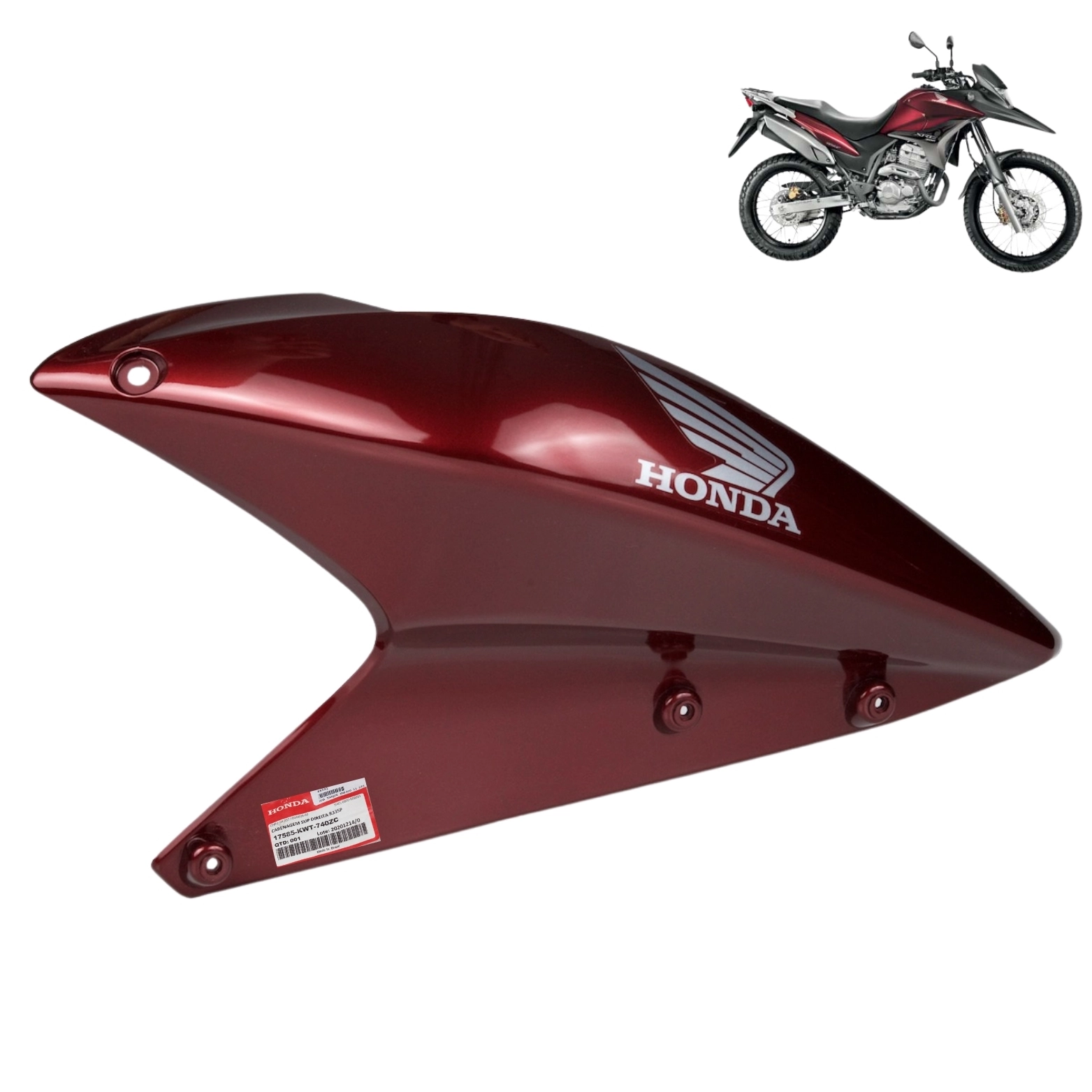 Carenagem Direita Tanque Xre 300 2011 Vermelho Original Honda