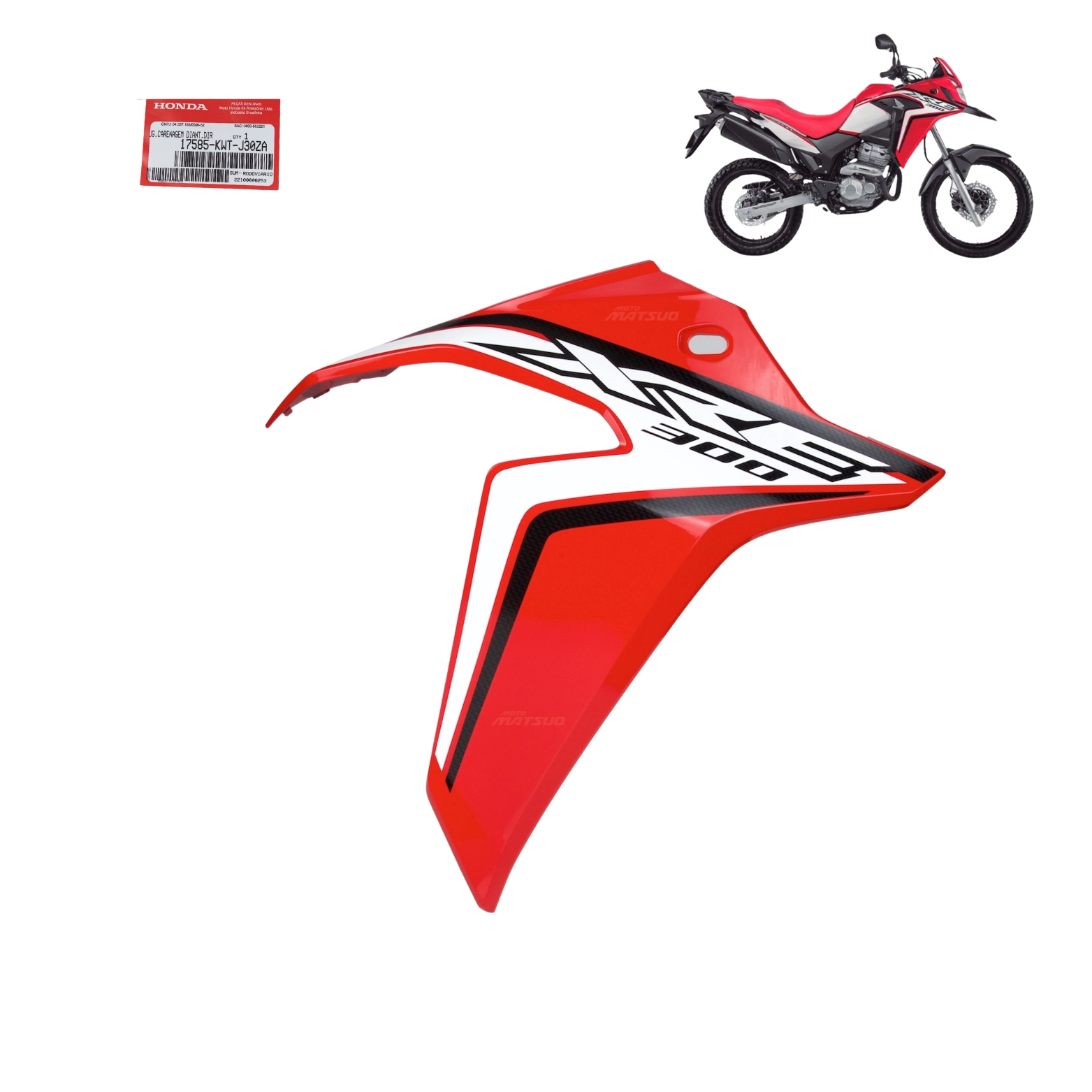 Carenagem Direita Tanque Xre 300 Rally 2020 2021 Vermelho Original Honda Carenagem Direita Tanque Xre 300 Rally 2020 2021 Vermelho Original Honda