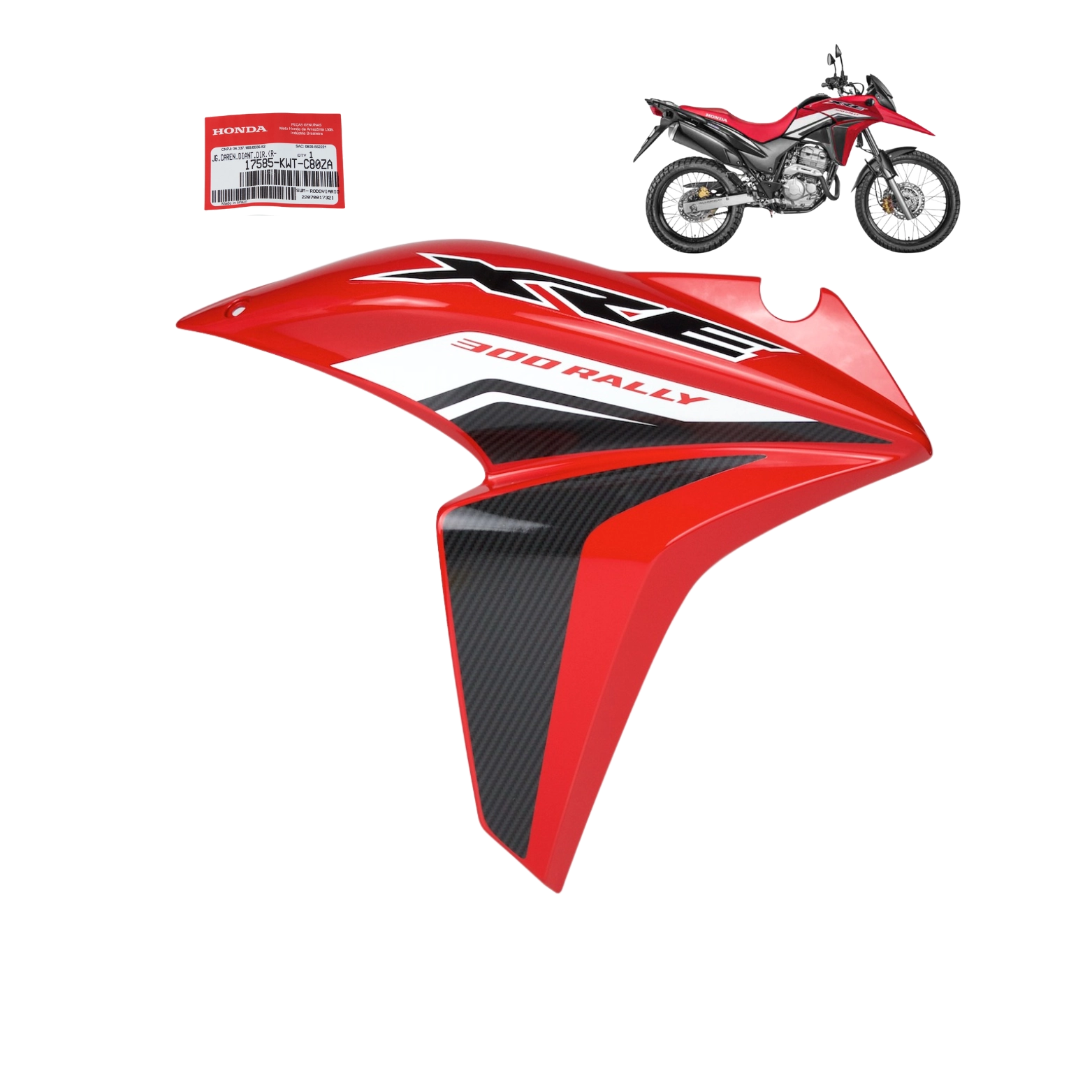 Carenagem Direita Tanque Xre300 Rally 2015 Vermelho Original Honda Carenagem Direita Tanque Xre300 Rally 2015 Vermelho Original Honda