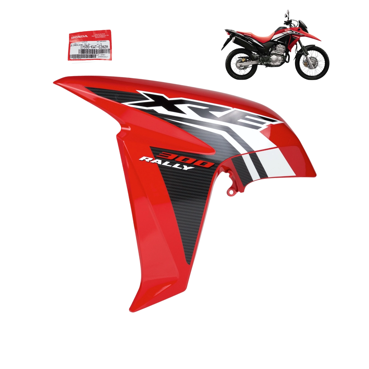 Carenagem Esquerda Tanque Xre 300 Rally 2016 Vermelho Original Honda Carenagem Esquerda Tanque Xre 300 Rally 2016 Vermelho Original Honda