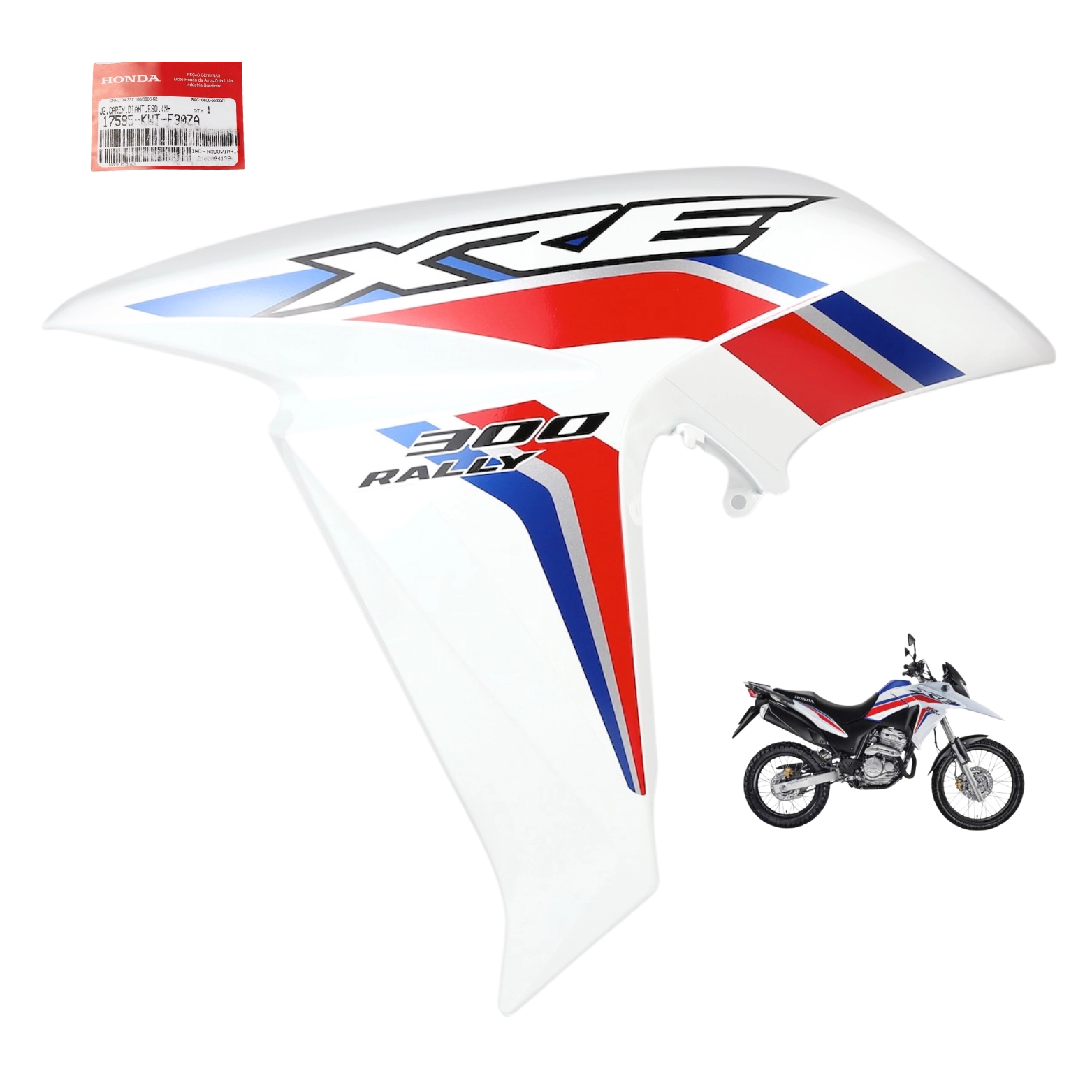 Carenagem Esquerda Tanque Xre 300 Rally 2017 2018 Branco Original Honda Carenagem Esquerda Tanque Xre 300 Rally 2017 2018 Branco Original Honda