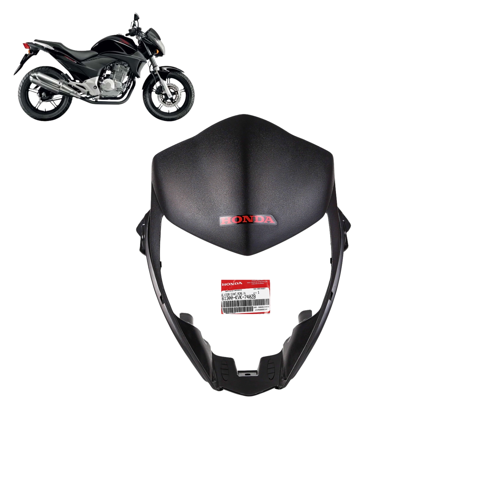 Carenagem Farol Cb300 2011 Com adesivo Vermelho Original Honda