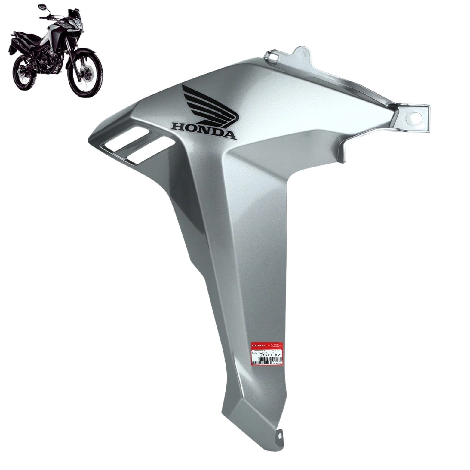 Complemento Direita Tanque Sahara 300 2024 Prata Original Complemento Direita Tanque Sahara 300 2024 Prata Original