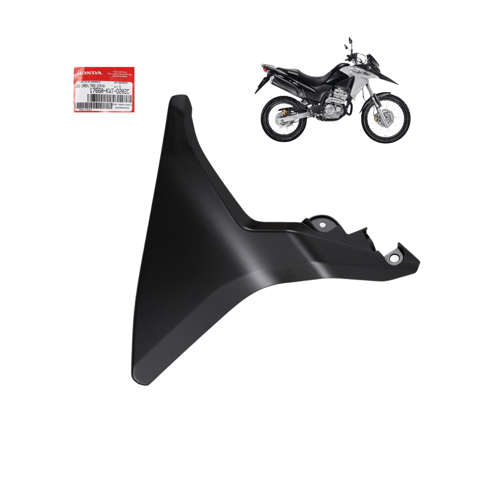 Complemento Direita Tanque Xre300 2017 2018 Preto Fosco Original Honda Complemento Direita Tanque Xre300 2017 2018 Preto Fosco Original Honda