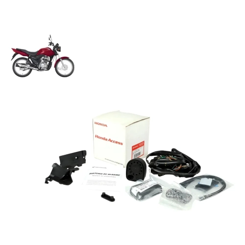 Conjunto Alarme CG 125 Fan Cargo 2009 a 2013 Com 2 Controles HOP Original Honda Conjunto Alarme CG 125 Fan Cargo 2009 a 2013 Com 2 Controles HOP Original Honda