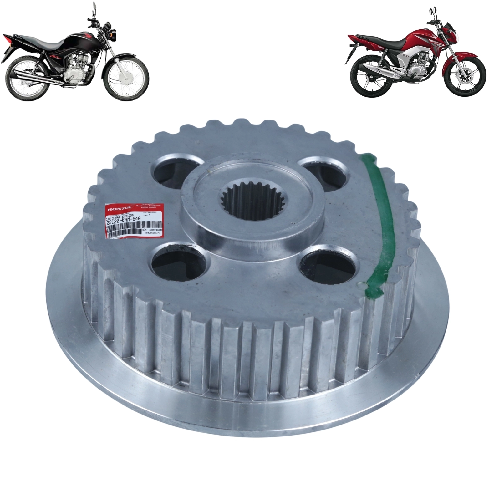 Cubo Central Embreagem Cg 150 2004 a 2015 Original Honda