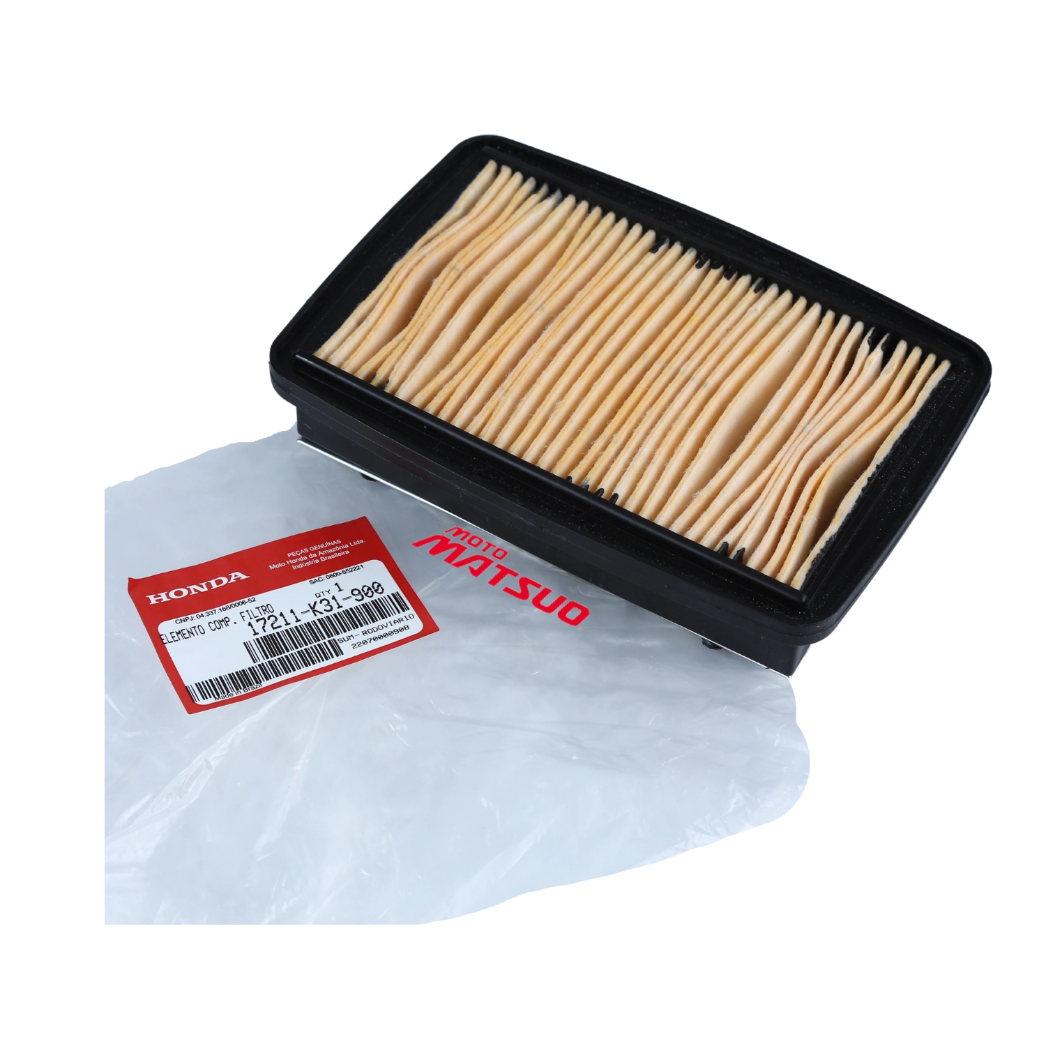 Filtro Ar Cb 250f Twister 2016 A 2022 Original Honda Filtro Ar Cb 250f Twister 2016 A 2022 Original Honda