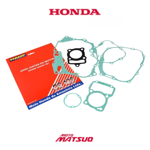 Jogo de Juntas Motor CG 125 2000 a 2008 Original Hamp Honda Jogo de Juntas Motor CG 125 2000 a 2008 Original Hamp Honda