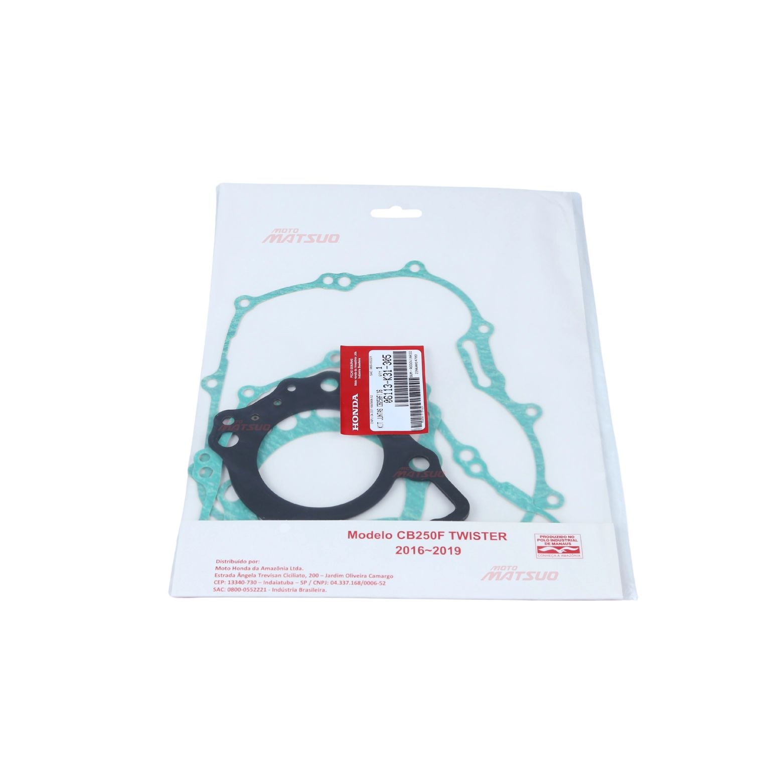 Jogo Juntas Motor Cb 250f Twister 2016 A 2022 Original Honda