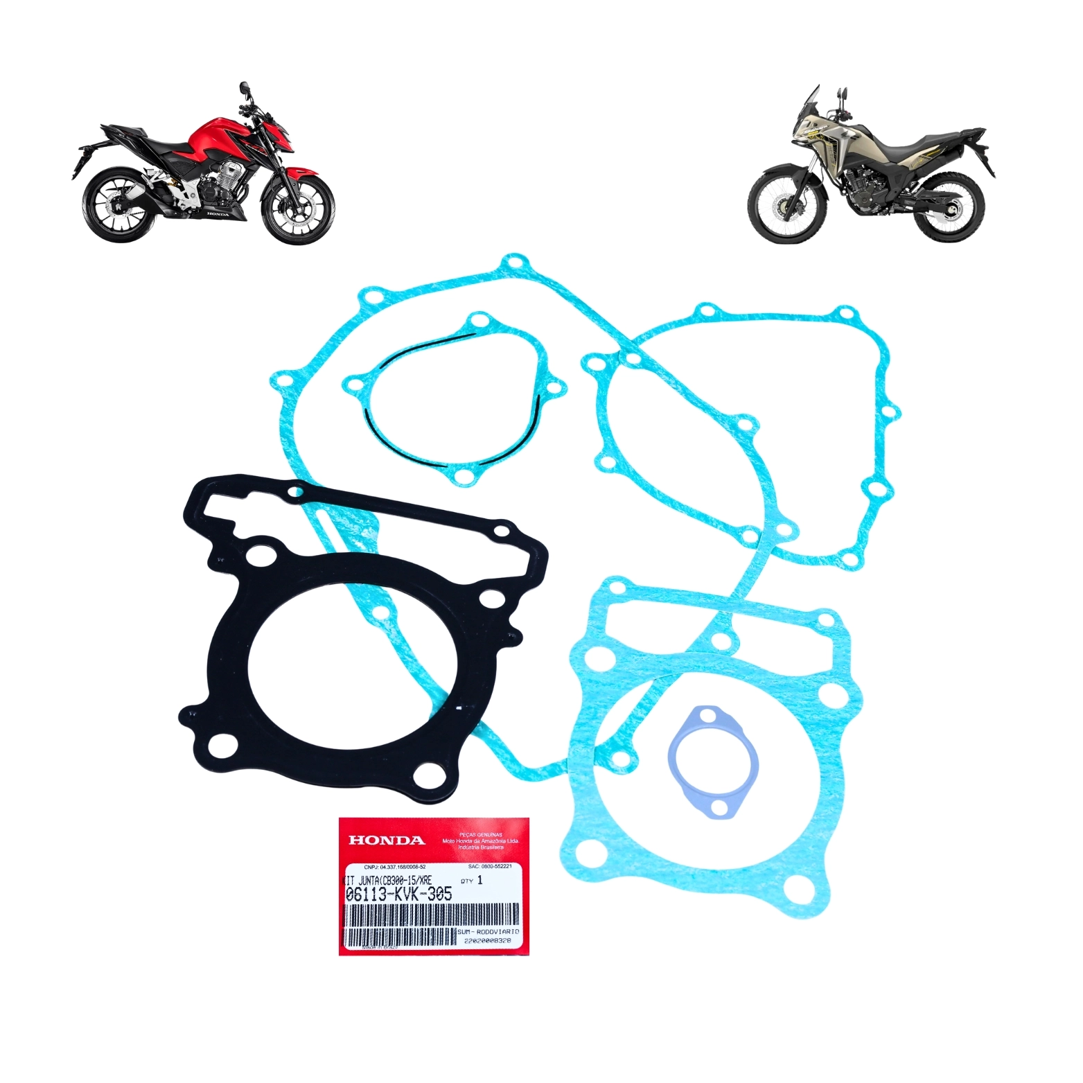Jogo Juntas Motor Cb 300r Xre 300 2010 a 2023 Original Honda