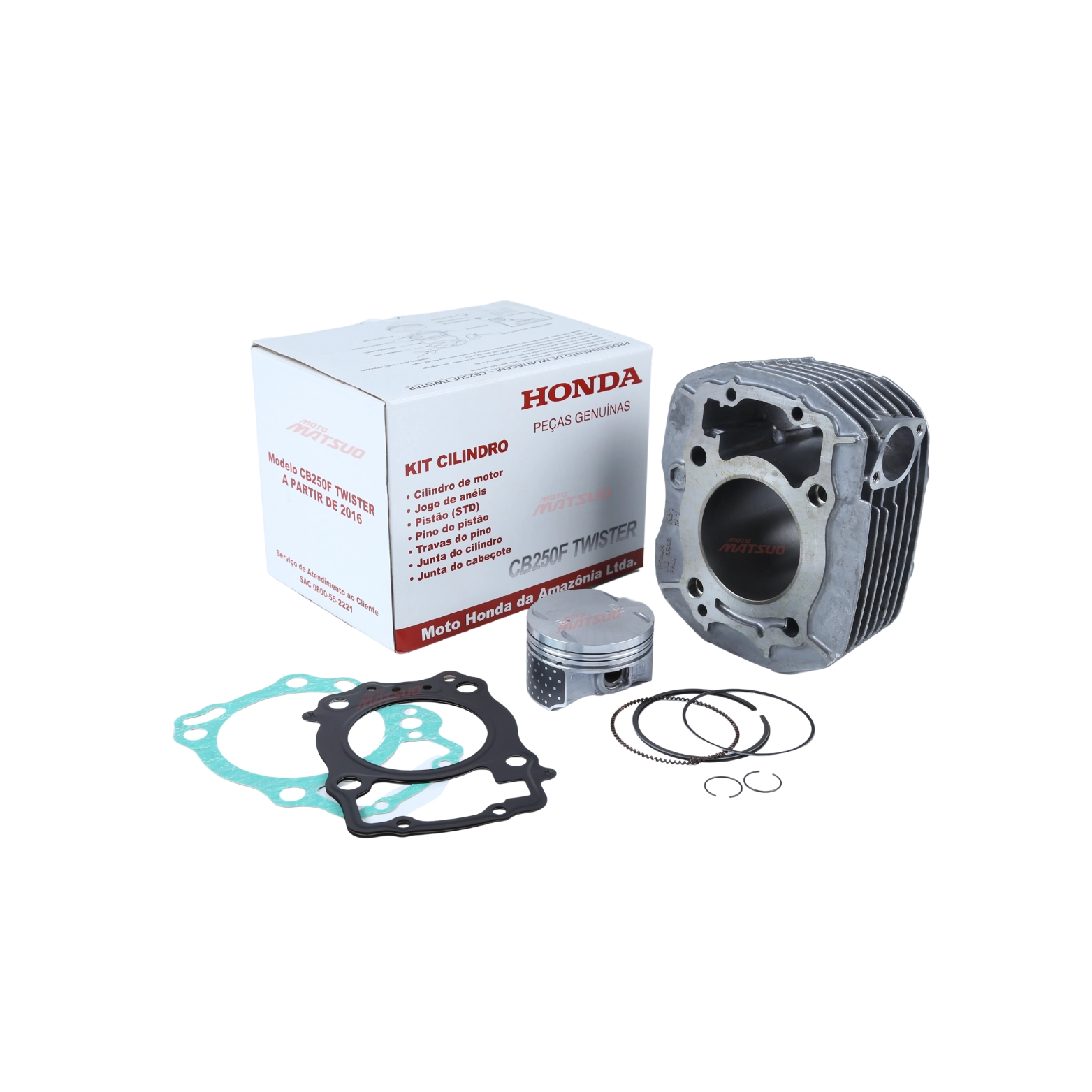 Kit Cilindro Motor Cb 250f Twister 2016 A 2022 Original Kit Cilindro Motor Cb 250f Twister 2016 A 2022 Original