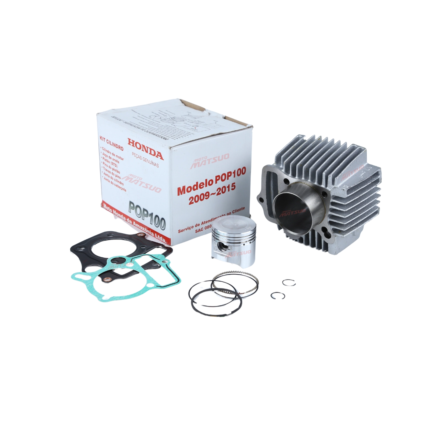 Kit Cilindro Motor Pop 100 2007 A 2015 Original Honda
