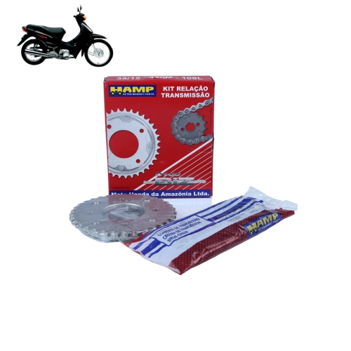 Kit Relação Biz 100 1998 A 2005 Honda Hamp Original Kit Relação Biz 100 1998 A 2005 Honda Hamp Original