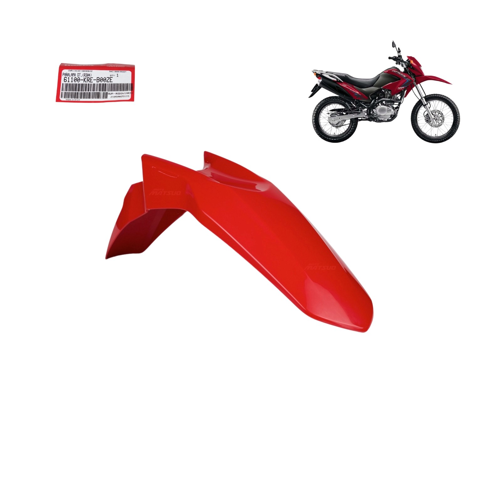 Paralama Dianteiro Bros 150 2011 A 2012 bros 125 2013 Vermelho Paralama Dianteiro Bros 150 2011 A 2012 bros 125 2013 Vermelho