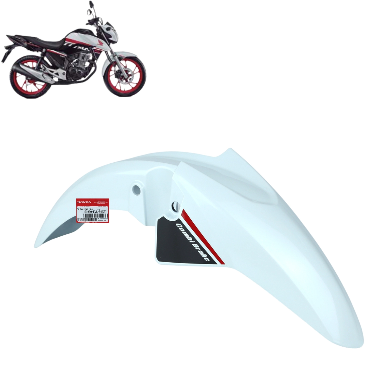 Paralama Dianteiro Cg Titan S 160 2020 Branco Original Honda