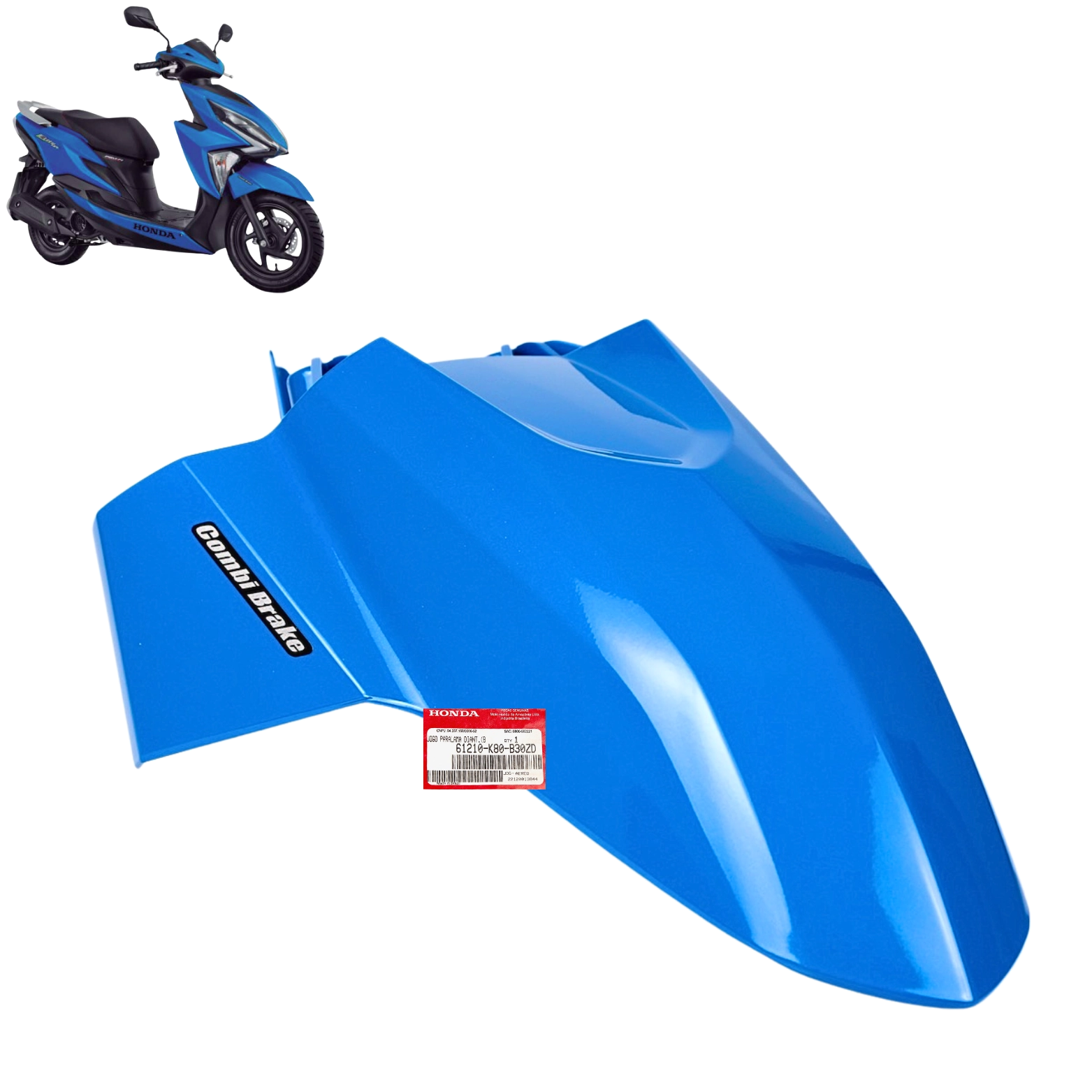 Paralama Dianteiro Elite 125 2019 A 2021 Azul Original Honda