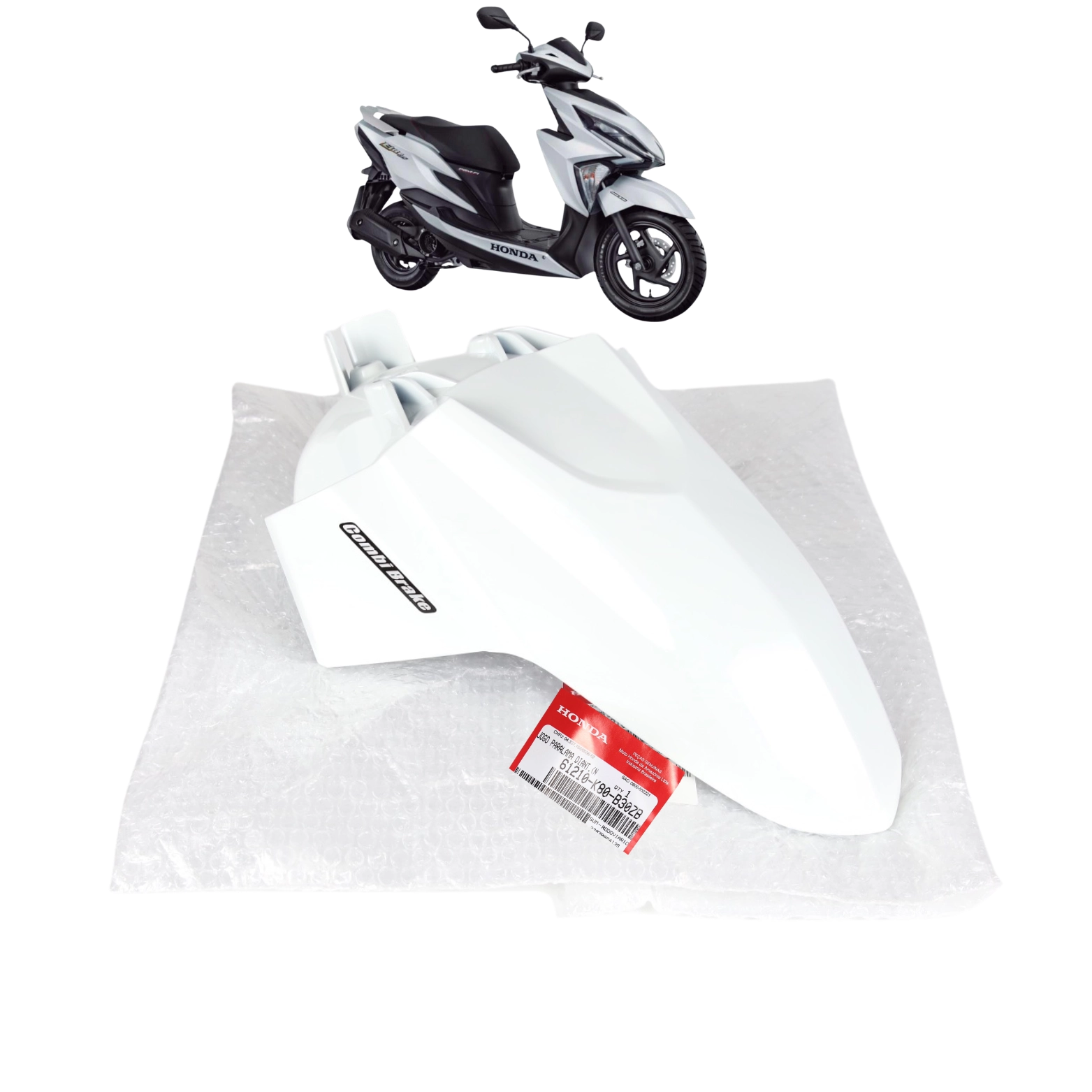 Paralama Dianteiro Elite 125 2019 A 2021 Branco Original Honda Paralama Dianteiro Elite 125 2019 A 2021 Branco Original Honda