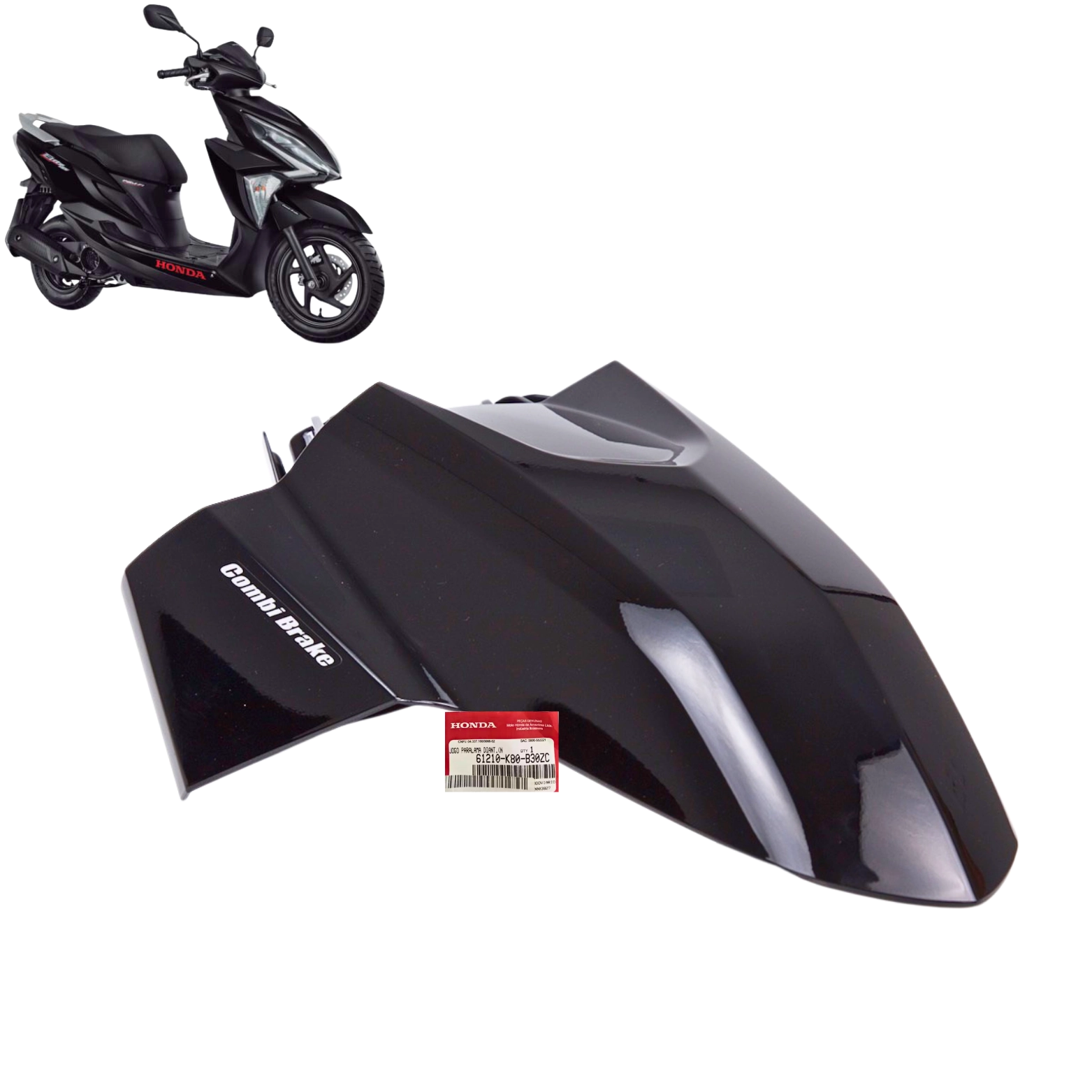 Paralama Dianteiro Elite125 2019 A 2021 Preto Original Honda