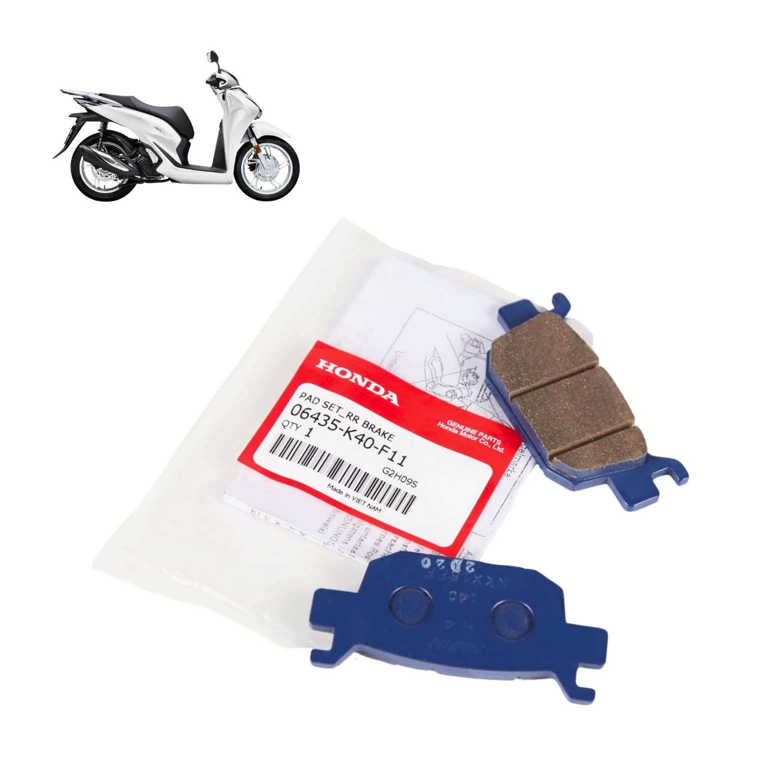 Pastilha Freio Traseiro Sh150i Original Honda