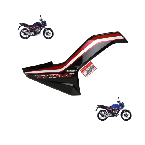 Tampa Lateral Direita Cg Titan 160 2020 2021 Para moto Azul e azul Escuro Original Tampa Lateral Direita Cg Titan 160 2020 2021 Para moto Azul e azul Escuro Original