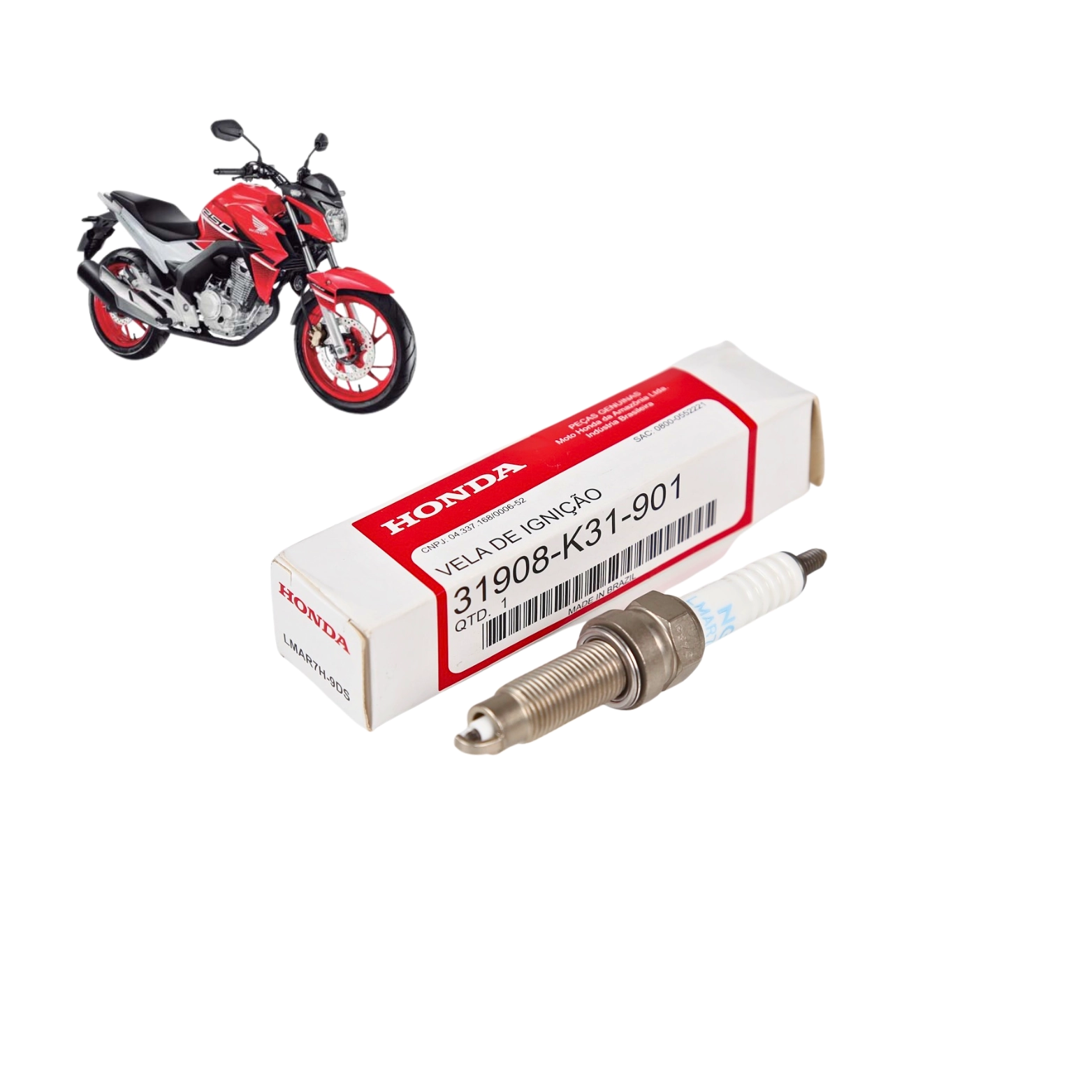 Vela Ignicao Lmar7h-9ds Cb250f Twister 2016 A 2022 Original